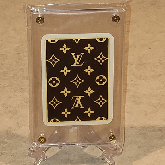 VINTAGE RARE LOUIS VUITTON BROWN LV SIGNATURE MONOGRAM JACK OF ♦️ PLAYING CARD - Picture 1 of 6